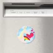 Sweet Unicorn en Rainbow Badge Magneet (Insitu (Vaatwasser))