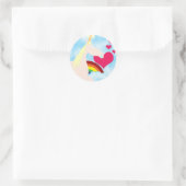 Sweet Unicorn en Rainbow Badge Ronde Sticker (Tas)