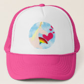 Sweet Unicorn en Rainbow Badge Trucker Pet (Voorkant)