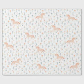 Sweet Unicorn Floral Cadeaupapier (Vlak)