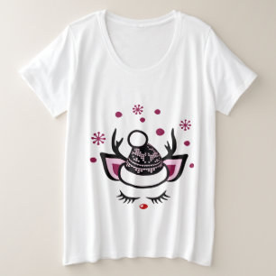 Sweet Unicorn-gezicht Grote Maat T-shirt