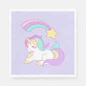 Sweet Unicorn met Rainbow Shooting Star Servet (Voorkant)