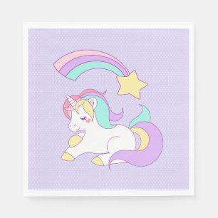 Sweet Unicorn met Rainbow Shooting Star Servet