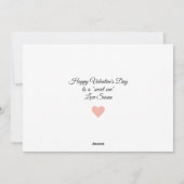 Sweet Valentijn Argyle Heart Pink and Green (roze) Feestdagenkaart (Achterkant)