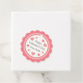 Sweet Valentijn Argyle Hearts Dark Pink Bedankjes Labels (In situ)