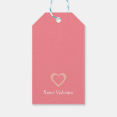 Sweet Valentijn Argyle Hearts Dark Pink Cadeaulabel (Achterkant)