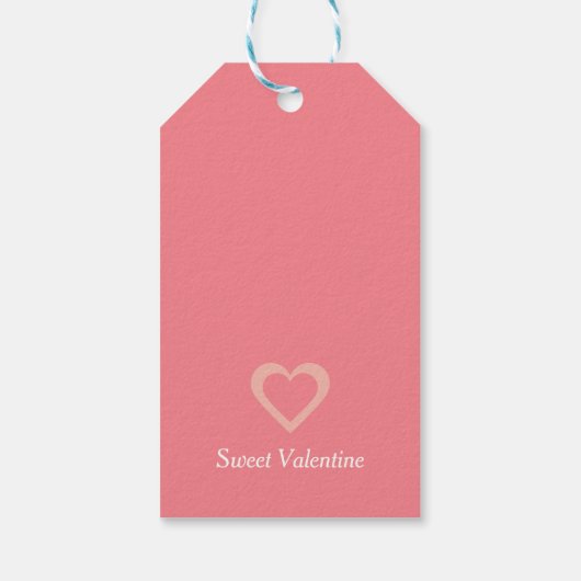 Sweet Valentijn Argyle Hearts Dark Pink Cadeaulabel (Achterkant)