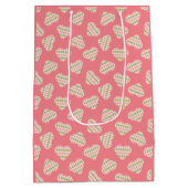 Sweet Valentijn Argyle Hearts Dark Pink Medium Cadeauzakje (Achterkant)