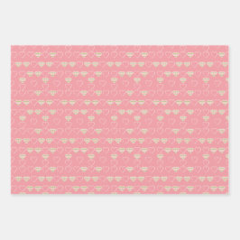 Sweet Valentijn Argyle Hearts Inpakpapier Vel
