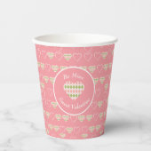 Sweet Valentijn Argyle Hearts met Insignia Papieren Bekers (Voorkant)