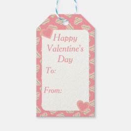 Sweet Valentijn Argyle Hearts Sweet Pink Cadeaulabel