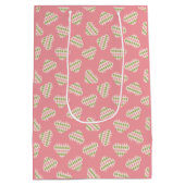 Sweet Valentijn Argyle Hearts Sweet Pink Medium Cadeauzakje (Achterkant)