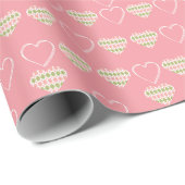 Sweet Valentijn Argyle Hearts Tiled Cadeaupapier (Rol Hoek)