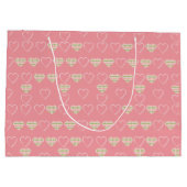 Sweet Valentijn Argyle Hearts Tiled Groot Cadeauzakje (Achterkant)