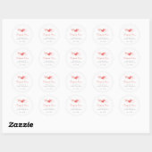 Sweet Valentijn Hearts Baby shower dank u Ronde Sticker (Vel)