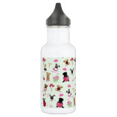 Sweet Valentijn Pugs op Pastel Green Background Waterfles (Links)