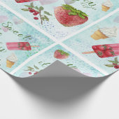 Sweet Valentijn Quote Aardbeienijs Cadeaupapier (Hoek)