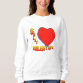 Sweet Valentijn Red Heart Raglan T-shirt voor dame (Voorkant)