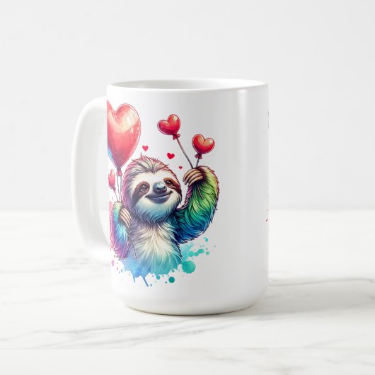 Sweet Valentijn Sloth Koffiemok (Voorkant links)