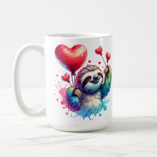 Sweet Valentijn Sloth Koffiemok (Links)