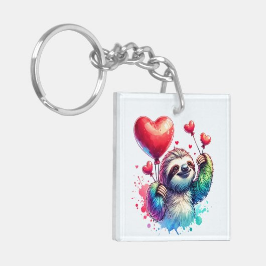 Sweet Valentijn Sloth Sleutelhanger (Voorkant Links)