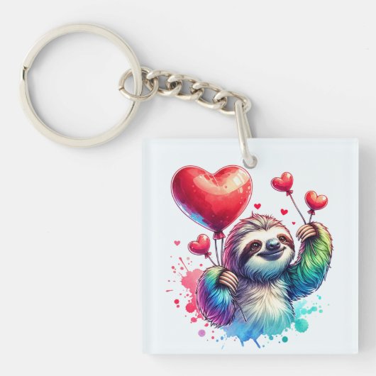 Sweet Valentijn Sloth Sleutelhanger (Voorkant)