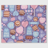 Sweet Valentijn Treats Pattern Cadeaupapier (Vlak)