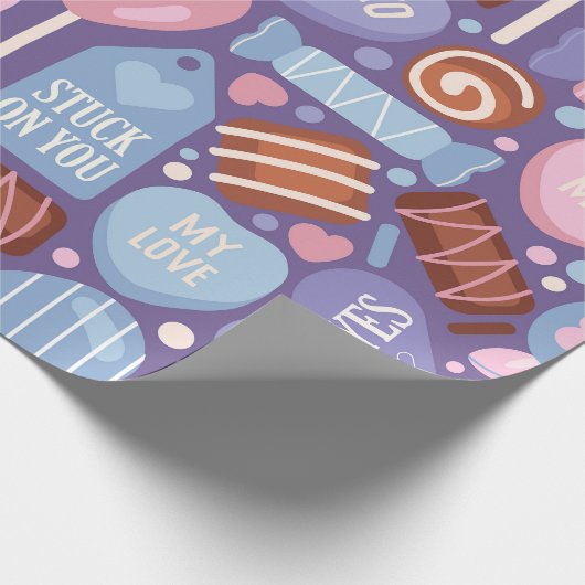 Sweet Valentijn Treats Pattern Cadeaupapier (Hoek)