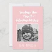 Sweet Valentijn wenst Valentijnsdag-fotokaart (Voorkant)