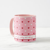 Sweet Valentijnsdag pink Message Mok (Voorkant links)