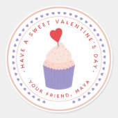 Sweet Valentijns's Favor Ronde Sticker (Voorkant)