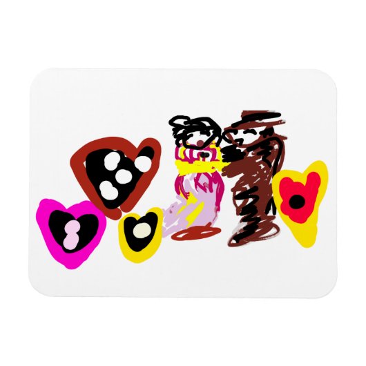 Sweet Valentine day dolls Magneet (Horizontaal)