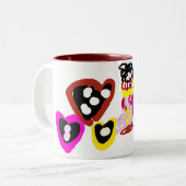 Sweet Valentine day dolls Tweekleurige Koffiemok (Voorkant links)