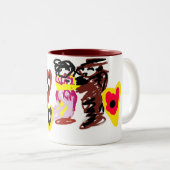 Sweet Valentine day dolls Tweekleurige Koffiemok (Voorkant rechts)