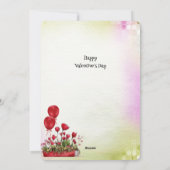 Sweet Valentine Flower Shop Personalized Flat Feestdagenkaart (Achterkant)