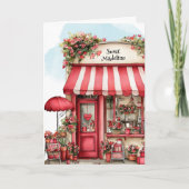 Sweet Valentine Flower Shop Personalized Kaart (Voorkant)