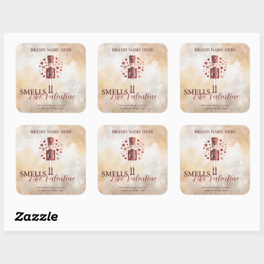 Sweet Valentine’s Day Nutcracker Love Candle Label (Vel)