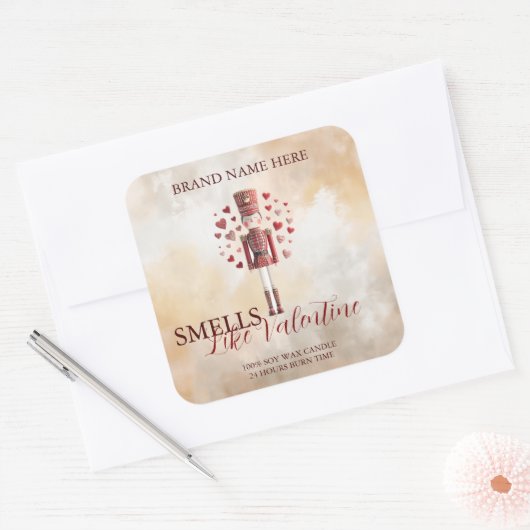 Sweet Valentine’s Day Nutcracker Love Candle Label (Envelop)