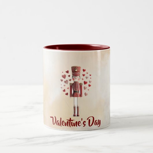 Sweet Valentine’s Day Nutcracker Love Coffee Mug Tweekleurige Koffiemok (Center)