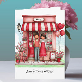 Sweet Valentine Shop Couple Kaart
