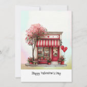 Sweet Valentine Shop Flat Feestdagenkaart (Voorkant)