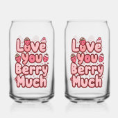 Sweet Valentine's Day Fruit and Cupcake Quote Blikvorm Glas (Voorkant)