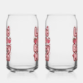 Sweet Valentine's Day Fruit and Cupcake Quote Blikvorm Glas (Links)