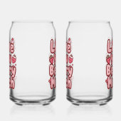 Sweet Valentine's Day Fruit and Cupcake Quote Blikvorm Glas (Rechts)