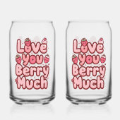 Sweet Valentine's Day Fruit and Cupcake Quote Blikvorm Glas (Achterkant)