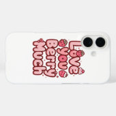 Sweet Valentine's Day Fruit and Cupcake Quote Case-Mate iPhone Case (Achterkant (horizontaal))