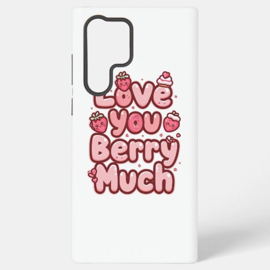 Sweet Valentine's Day Fruit and Cupcake Quote Samsung Galaxy Hoesje (Achterkant)