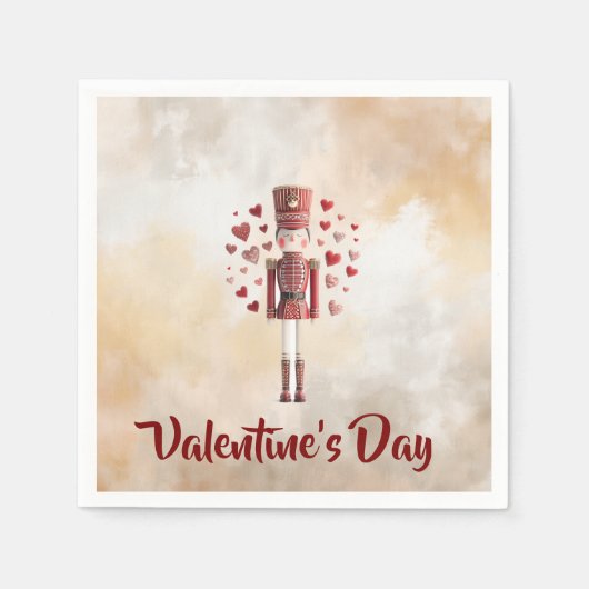 Sweet Valentines Day Nutcracker Love Paper Napkin Servet (Voorkant)