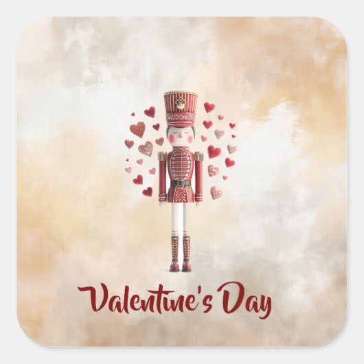 Sweet Valentine's Day Nutcracker Romantic Sticker (Voorkant)