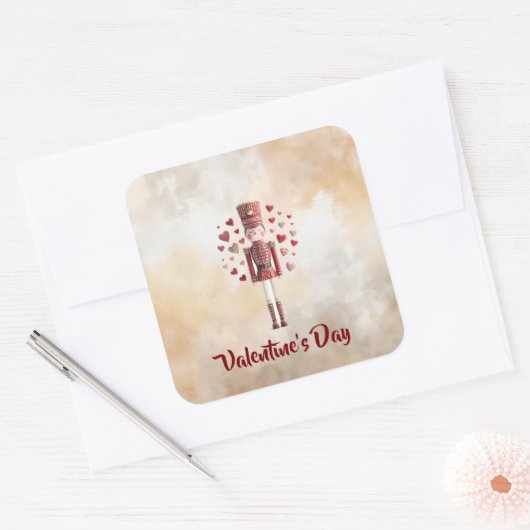 Sweet Valentine's Day Nutcracker Romantic Sticker (Envelop)
